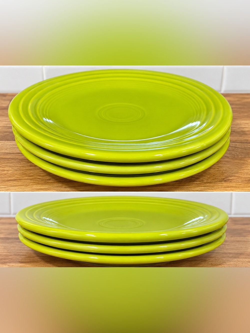 Fiestaware lemongrass salad Plate 10.5 inch Green Plates